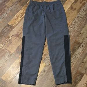 UA Under Armour‎ Mens Vital Loose Pants Mesh Lined Size Large Gray Black